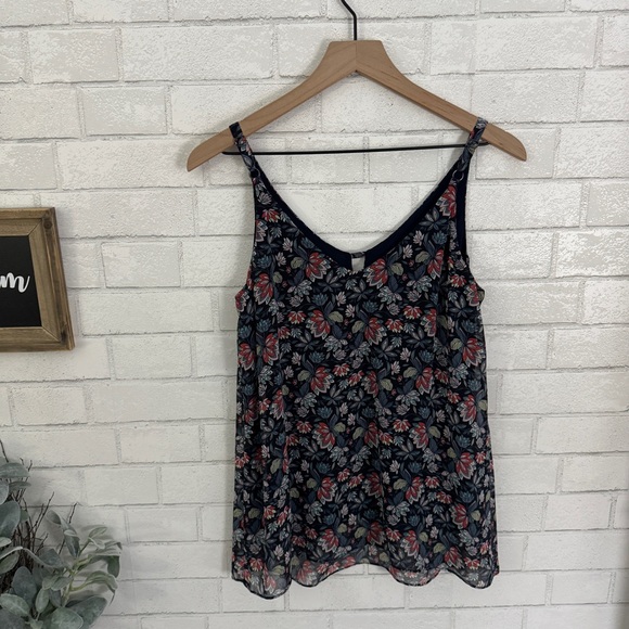CABI Flirt Floral Navy Cami Tank Top Style 5224 - Picture 5 of 9